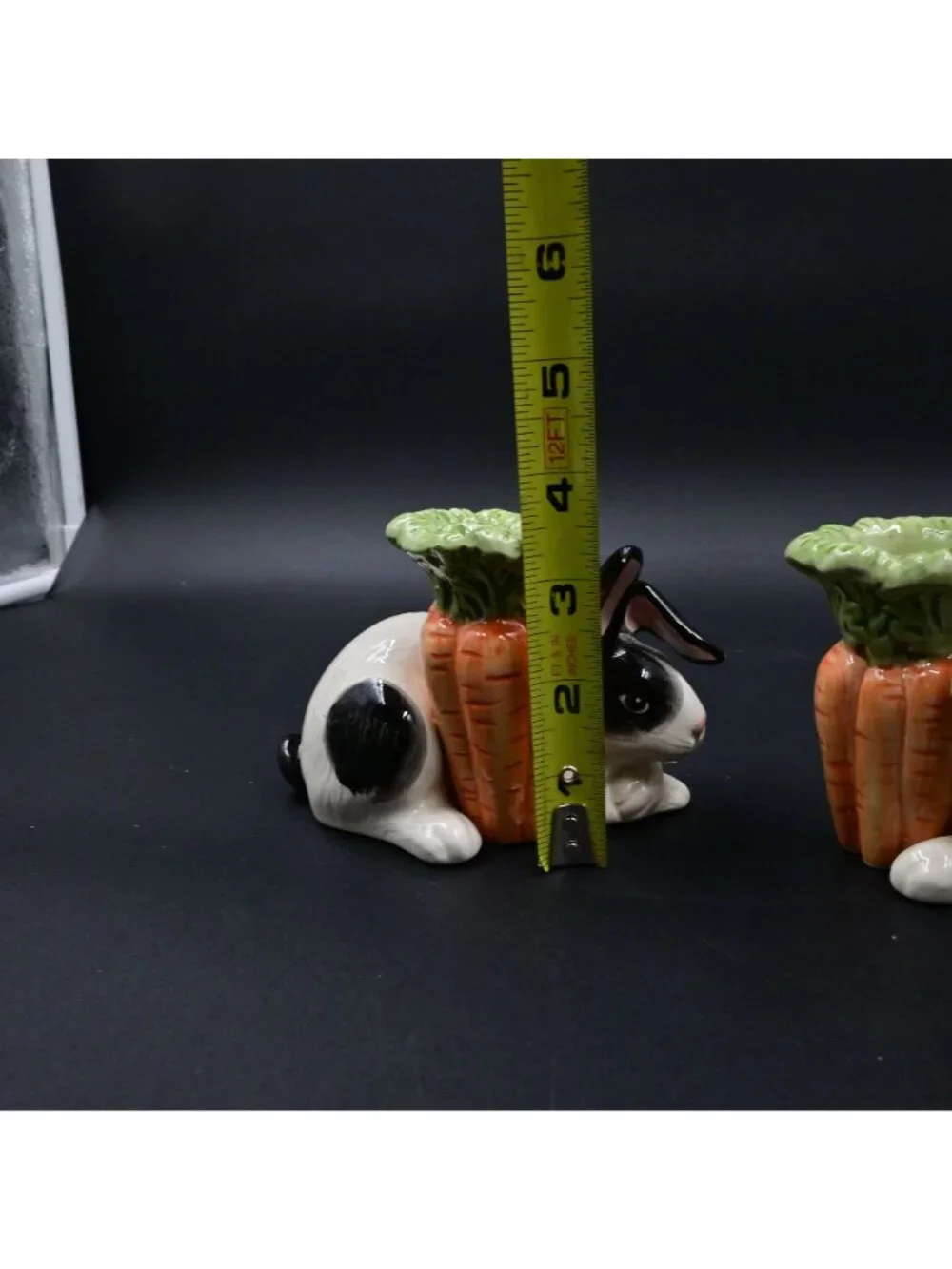 Fitz and Floyd Kensington Rabbit Candle Holder Set Vintage 1987 Bunny Carrot